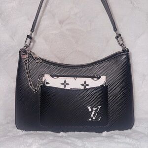 Louis Vuitton Black and Cream Shoulder Bag
